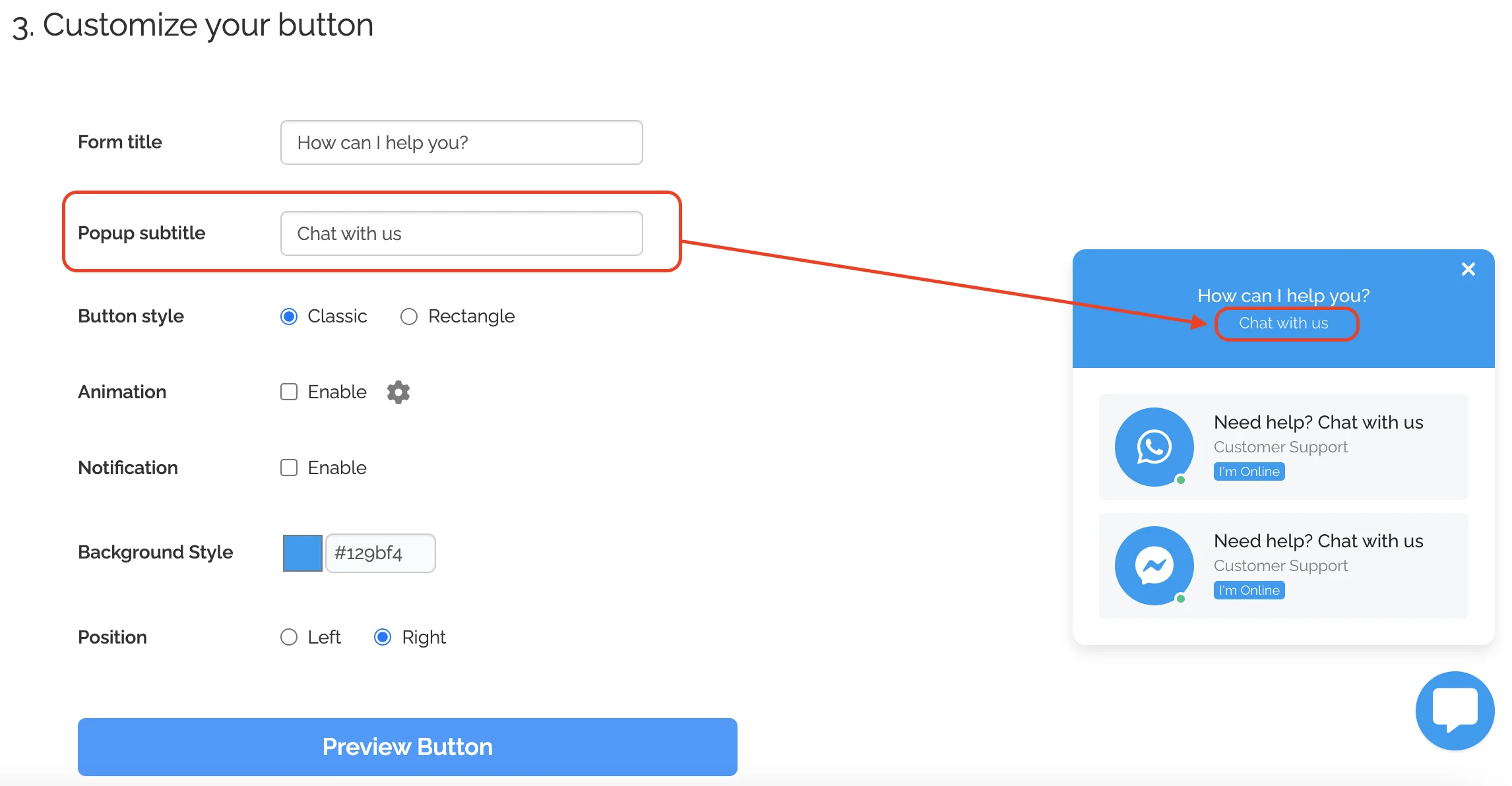 Popup-subtitle