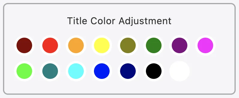 Choose color title adjustment