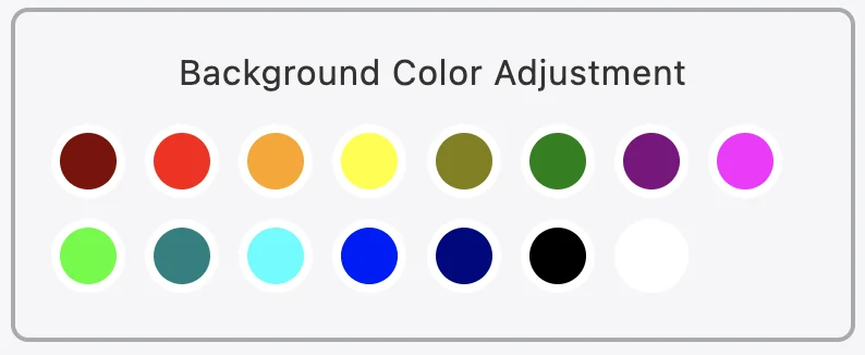 Choose color background adjustment
