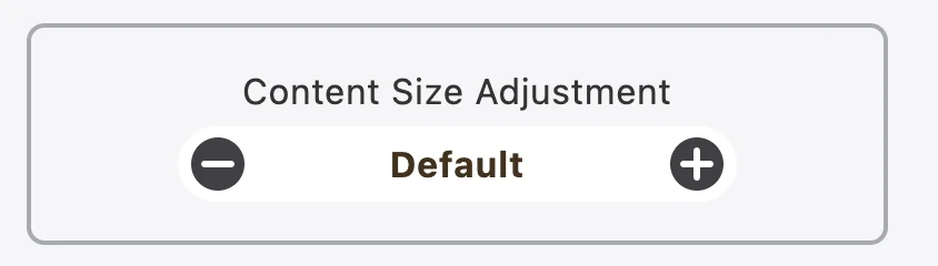 Content Size Adjustment