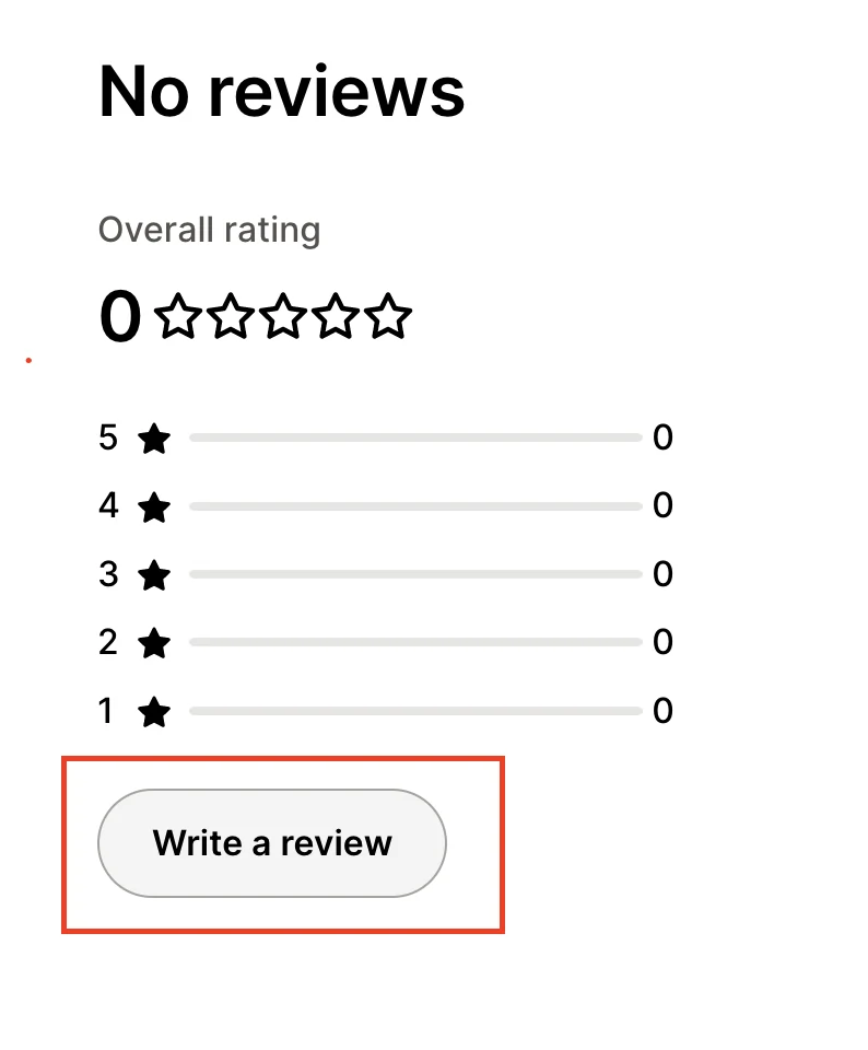 raiting, button write a review