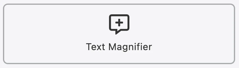 Text magnifier