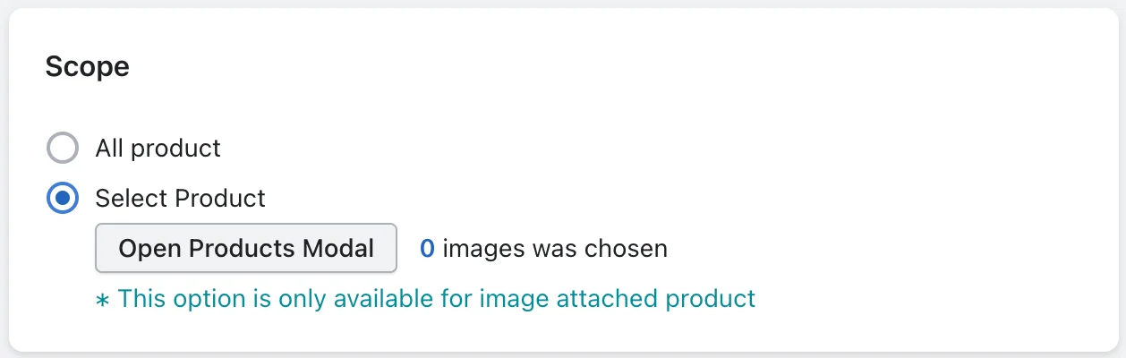 Image Select Product